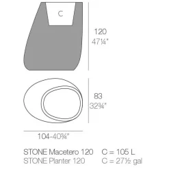 Stone 2 Pflanzgefäß