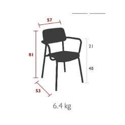 Studie Gartenarmlehnstuhl 4er Set