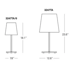 3247TA Tischleuchte H60cm