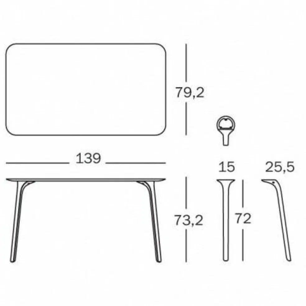 Table First Outdoor Tisch rechteckig