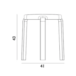 Tap Hocker Gestell Eiche
