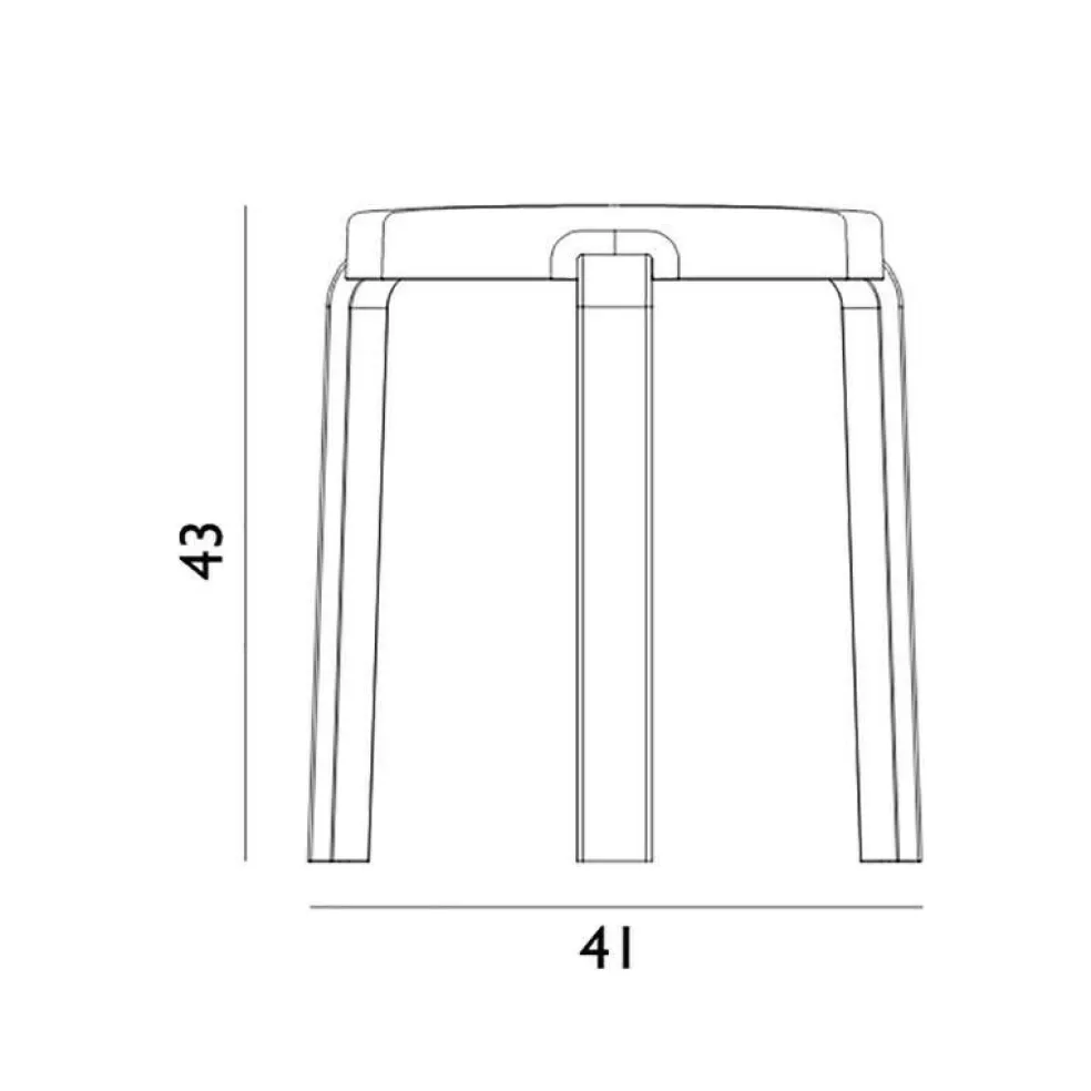 Tap Hocker Gestell Eiche