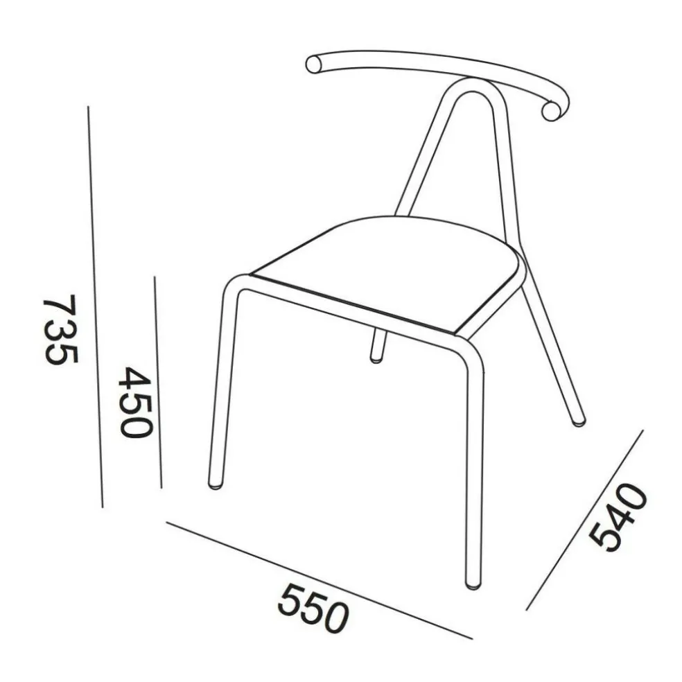 Toro Stuhl Sitzfläche Esche