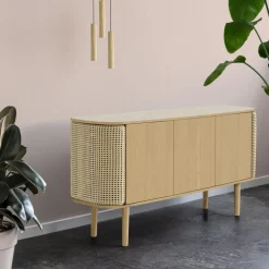 Treasures Sideboard mit 3 Türen Wiener Geflecht
