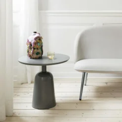 Turn Beistelltisch Marmor höhenverstellbar