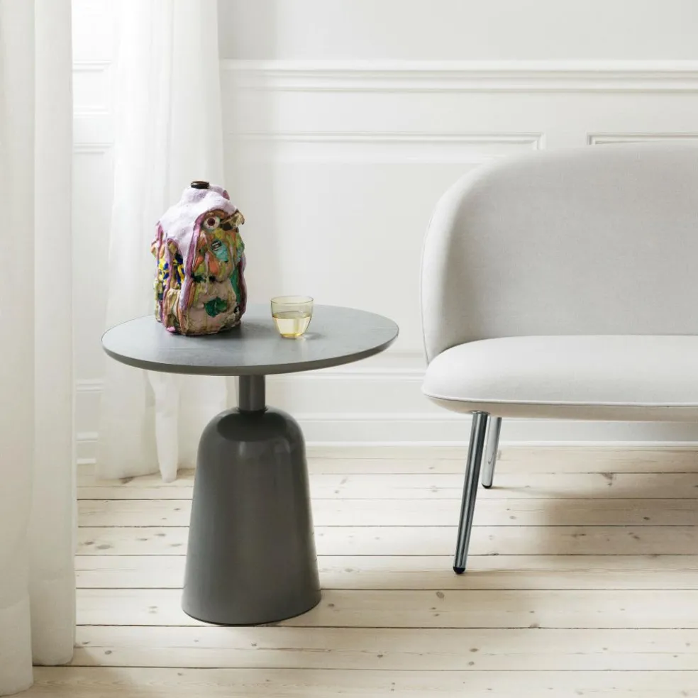 Turn Beistelltisch Marmor höhenverstellbar