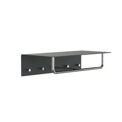 Unu Wandgarderobe mit 4 Haken & Stange