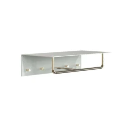 Unu Wandgarderobe mit 4 Haken & Stange