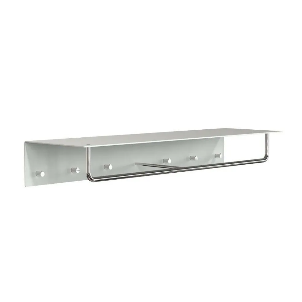 Unu Wandgarderobe mit 6 Haken & Stange
