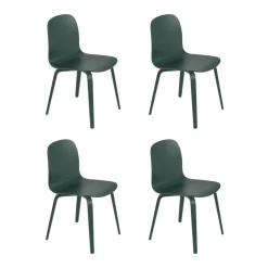 Visu Stuhl mit Holzgestell 4er Set