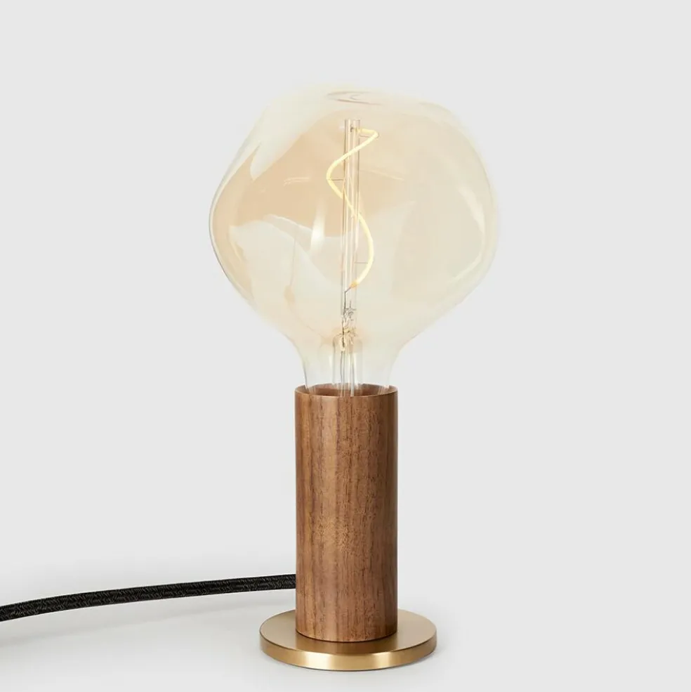 Walnut Knuckle Tischleuchte mit Voronoi I LED E27 2W => 10W