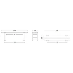 Weekday Gartenbank 140cm