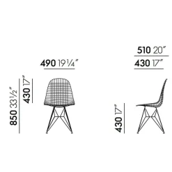 Wire Chair DKR-5 Stuhl
