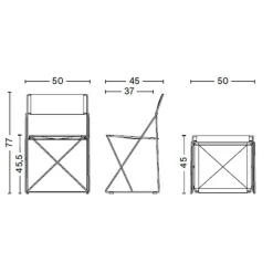 X-Line Stuhl verchromt